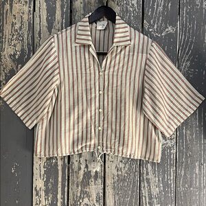 Alysi Striped Button-Up Women's Top